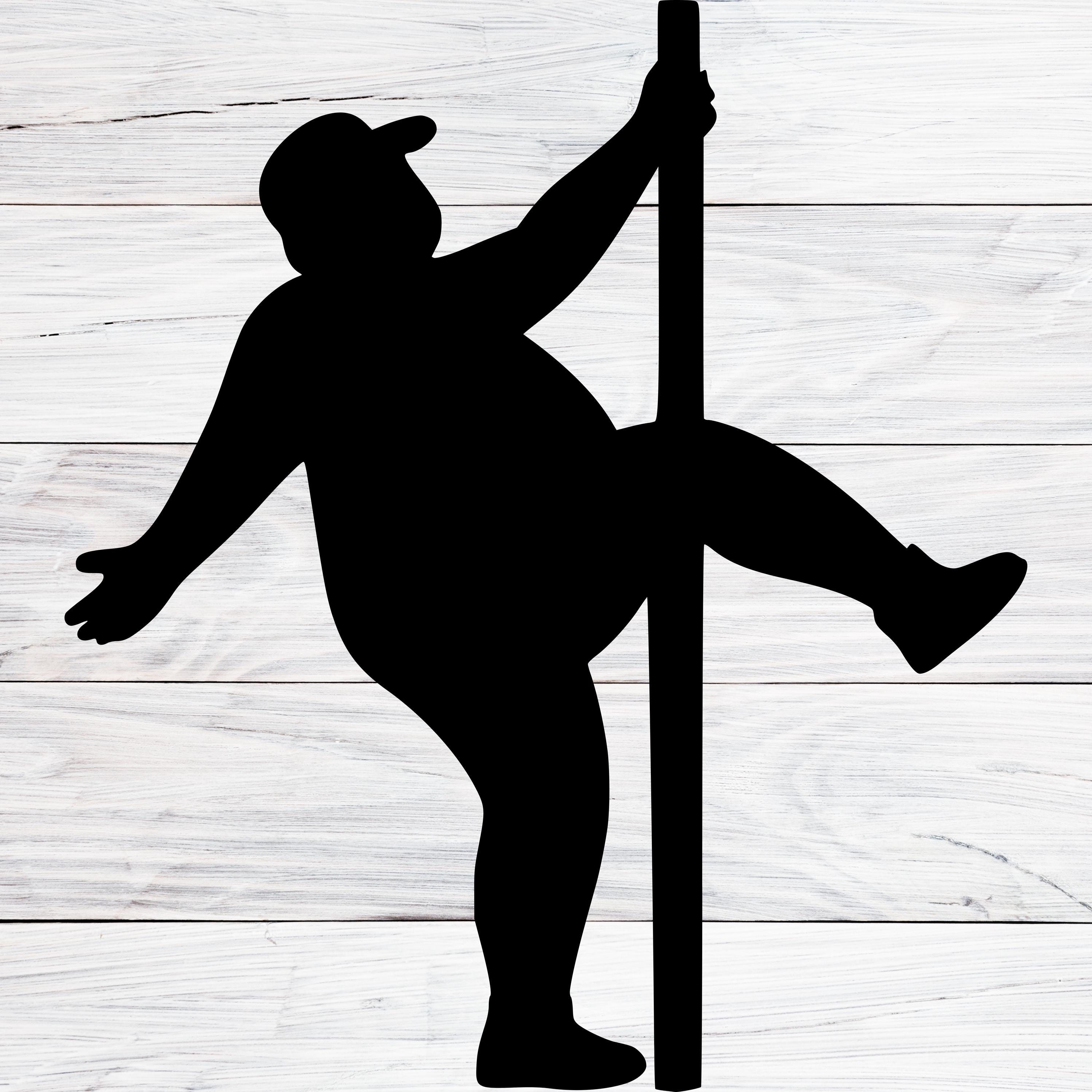 Fat Man Dance Svg, Fat Guy Pole Dancer Svg, Fat Man Svg, Chubby