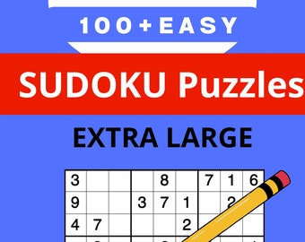 100 Sudoku facili, stampa di grandi dimensioni, per anziani, adulti e bambini. Pagine stampabili.