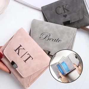 Mini porte-monnaie pliable personnalisé, porte-monnaie avec nom personnalisé, porte-monnaie pour fille, portefeuille pour femme, petit porte-monnaie, cadeau de remerciement personnalisé