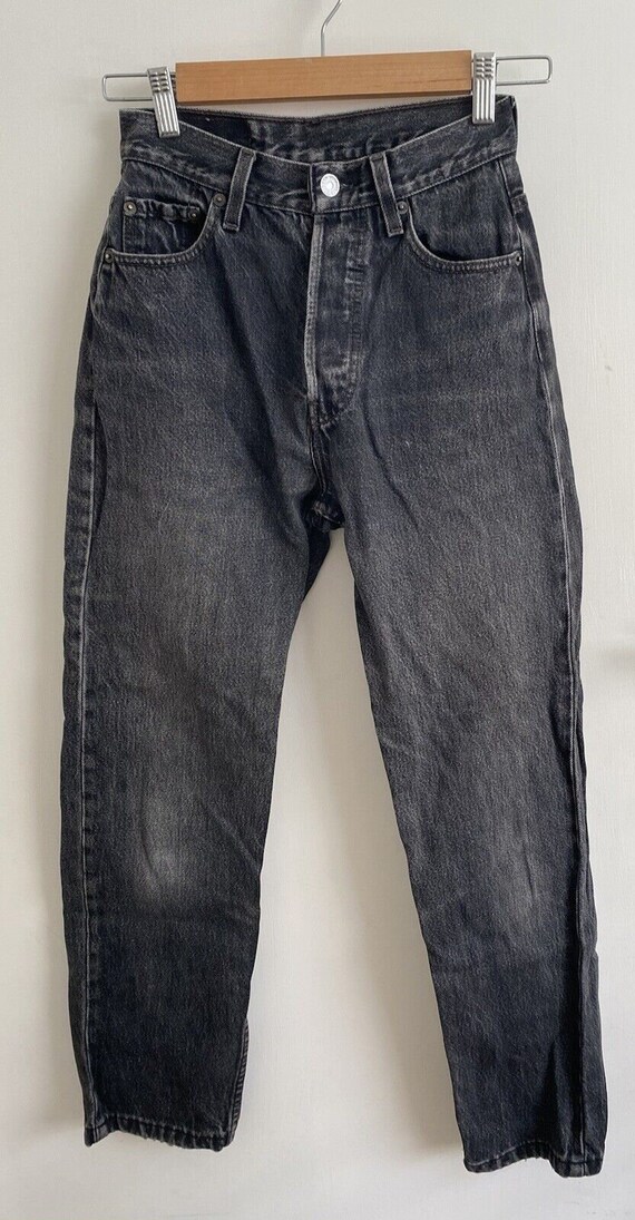 Levi's Vintage 501 Straight Leg Black Jeans Size 8
