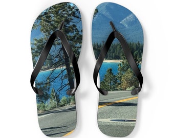 Flip Flops, tongs, fun sandals, Drive to the beach lake tahoe - Folklore