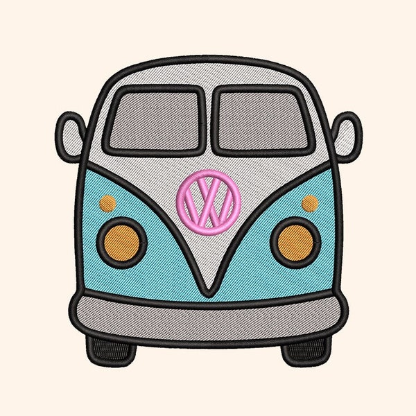 VW bus Digital Embroidery Machine Files. VW bus Camper. 5 sizes. Instant Download