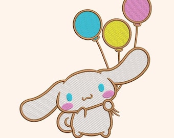 Cinna Balloons Embroidery Design: Machine File (Instant Download)