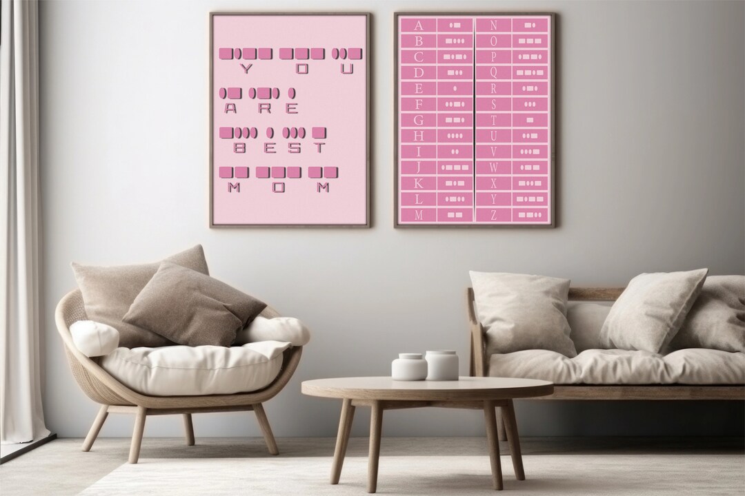 Unique Mother Poster Set, Morse Code, you Are the Best Mom , Posters ...