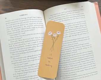 marque-page floral marguerite avec citation | marque-page floral | marque-page plastifié | cadeau pour amoureux des livres