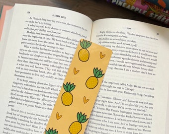 segnalibro ananas / segnalibro frutta / segnalibro laminato / regalo per gli amanti dei libri