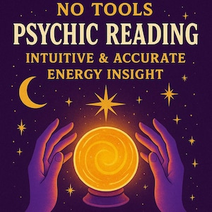 Leitura psíquica intuitiva, insights no mesmo dia, amor, carreira, caminho de vida, orientação para o futuro, leitura energética precisa e sessão de clareza, sem IA.