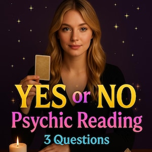 Yes or No Psychic Reading – Fast Short Answers – Same Day & Rush Options,  Psychic Reading – Short Direct Reply, 3 question