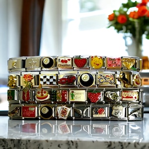 Italian Charm Bracelet, Mystery Vintage Italian Charms - Custom Italian Charm Bracelets, Y2K Teen Bracelet, Woman Charms Bracelet, Y2K Gift