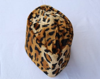 Animal Print Cheetah/Leopard Velvet Cap, African Wedding Cap, Cheetah Print Velvet Cap, Animal Print Cap, Igbo Cap, Traditional Hat, African