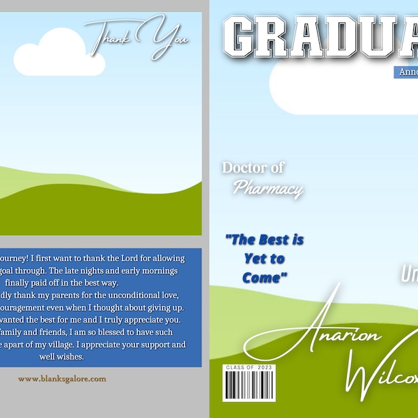 Full Graduation Magazine Template