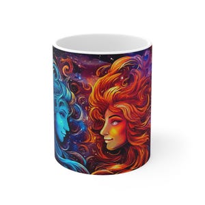 Zodiac Gemini Mug 11oz - Astrology Coffee Cup, Horoscope Tea Mug, Birthday Gift, Constellation Drinkware, Star Sign Kitchen Decor