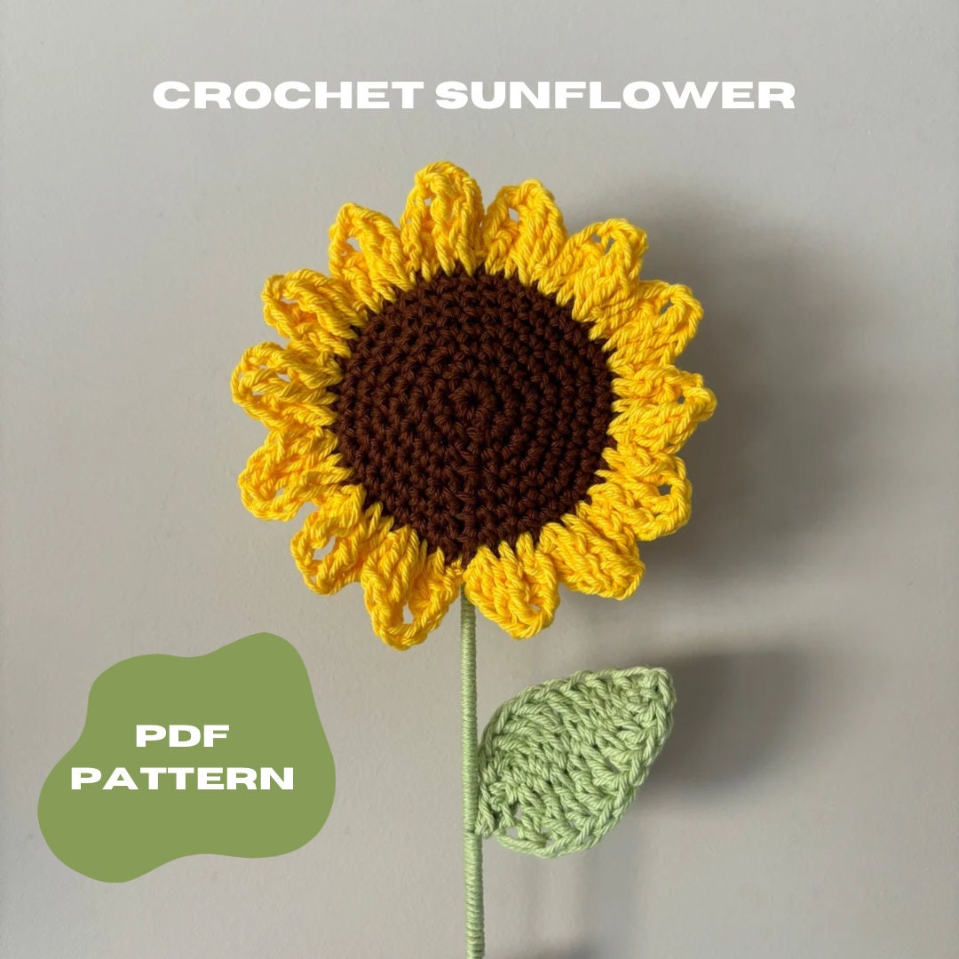 Crochet Sunflower | PDF Pattern (english and Portuguese Version) - Etsy