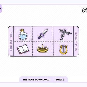 Fantasy Reader Pills PNG, Cute Trendy Aesthetic Fantasy Book Lover Fourth Wing Book Dragon Bookish png for Stickers Bookmark, Commercial Use