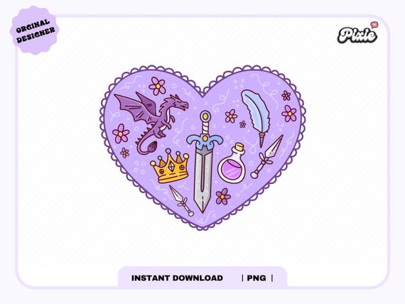 Fantasy Book Lover Heart, Cute Trendy Aesthetic Fantasy Fourth Wing Book Dragon Bookish png design for stickers, Bookmarks, Commercial Use