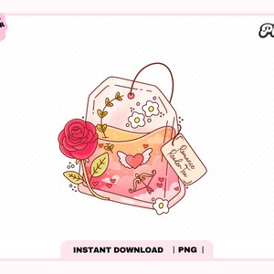 Romance Reader Tea PNG, Cute Trendy Aesthetic Creative Romance Book Lover Romantasy Bookish Png design for Sticker, Bookmark, Commercial use