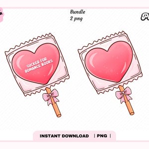 Sucker for Romance Books PNG, Cute Trendy Estetyczny Kreatywny Romance Book Lover Romantasy Bookish Png projekt naklejki, Komercyjne wykorzystanie