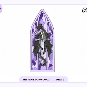Drachen-Buntglas PNG, niedliches trendiges ästhetisches Fantasy-Romantik-vierter Flügel-Drachendesign für Aufkleber, Lesezeichen, kommerzielle Nutzung geschnitten Datei