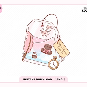Historical Romance Reader Tea PNG, Cute Trendy Aesthetic Romance Book Tropes Romantasy Book lover Bookish Png for Stickers, Commercial use