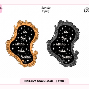 ACOTAR Pour les stars qui écoutent PNG, Un tribunal d&#39;épines et de roses, tendance mignon esthétique livresques velaris city png pour autocollants, usage commercial
