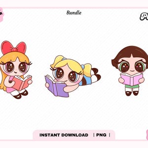 Bundle PNG pour filles livresques, mignon design tendance populaire esthétique rose livresques Kindle Book Lover Png Design pour autocollants, signets, usage Commercial