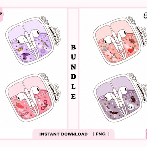 AUDIOBOOK Lover Bundle PNG, Cute Trendy Aesthetic Fantasy Romance Mystery Horror Smut Audiobook png for Stickers, Bookmarks, Commercial Use