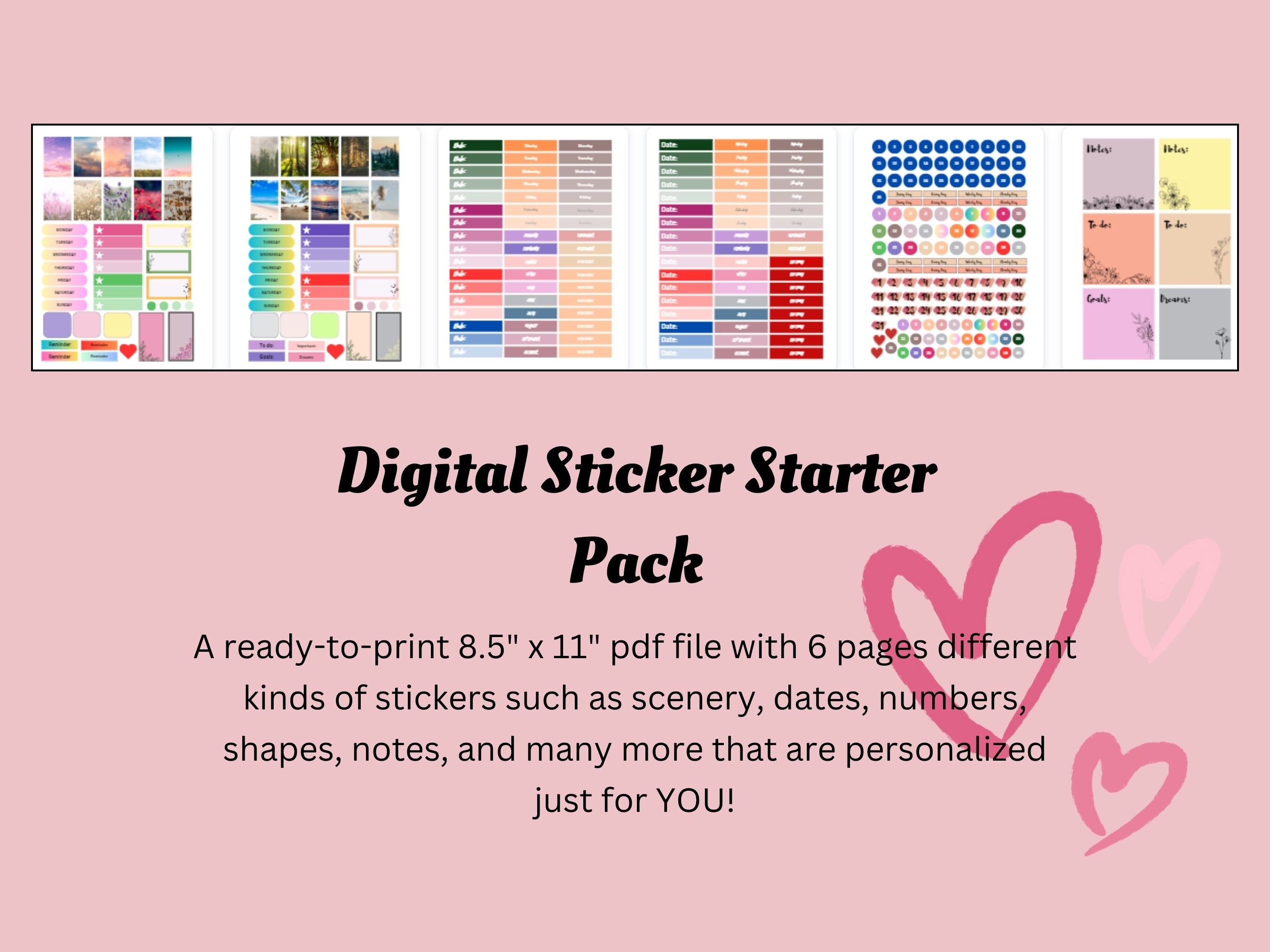 Digital Sticker Pack Printable Sticker Sheets Planner Sticker Sheet ...