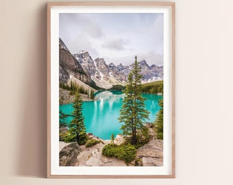 Fine Art Moraine Lake Banff Mountain Photography Print Canada Jasper Banff Mountain View Photo Home Decor Art Photography Europe Art Print