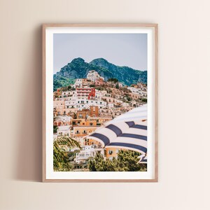 Fine Art Beach Photography Print Positano Italy Photo Coastal Home Decor Art Amalfi Coast Photography Mediterranean Beach Vertical Art Print