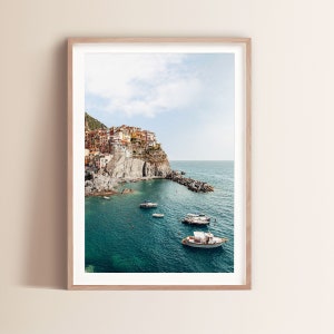 Fine Art Beach Photography Print Cinque Terre Italy Photo Coastal Home Decor Art Amalfi Coast Photography Mediterranean Beach Art