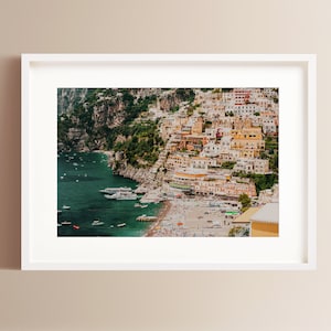 Fine Art Beach Photography Print Positano Italy Photo Coastal Home Decor Art Amalfi Coast Photography Mediterranean Beach Art