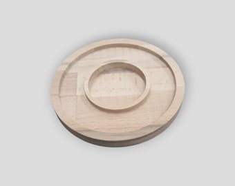 Piatto decorativo in legno per supporti o candele/vasi