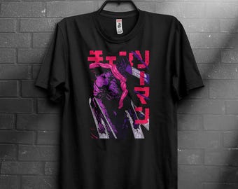 Chemise homme tronçonneuse Denji chasseur de diable Moltita Makima Anime Manga Tee
