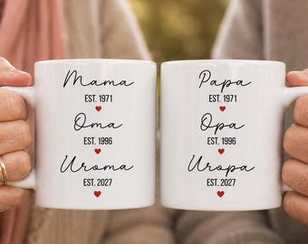 Taza para anunciar el embarazo 2027, taza personalizada para bisabuela, regalo para futura bisabuela, regalo para futura bisabuela, regalo para bisabuela y bisabuelo.