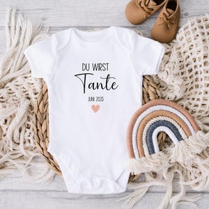 Personalisierter Babybody zum Schwangerschaft verkünden, Schwangerschaft verkünden Body,  Du Wirst Tante Body, Babybody für Tante