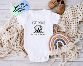 Beste Vrienden Huisdier Rompertje, Gepersonaliseerd Babycadeau, Gepersonaliseerd Baby Rompertje met Honden, Babyshower Cadeau, Huisdier Baby Rompertje