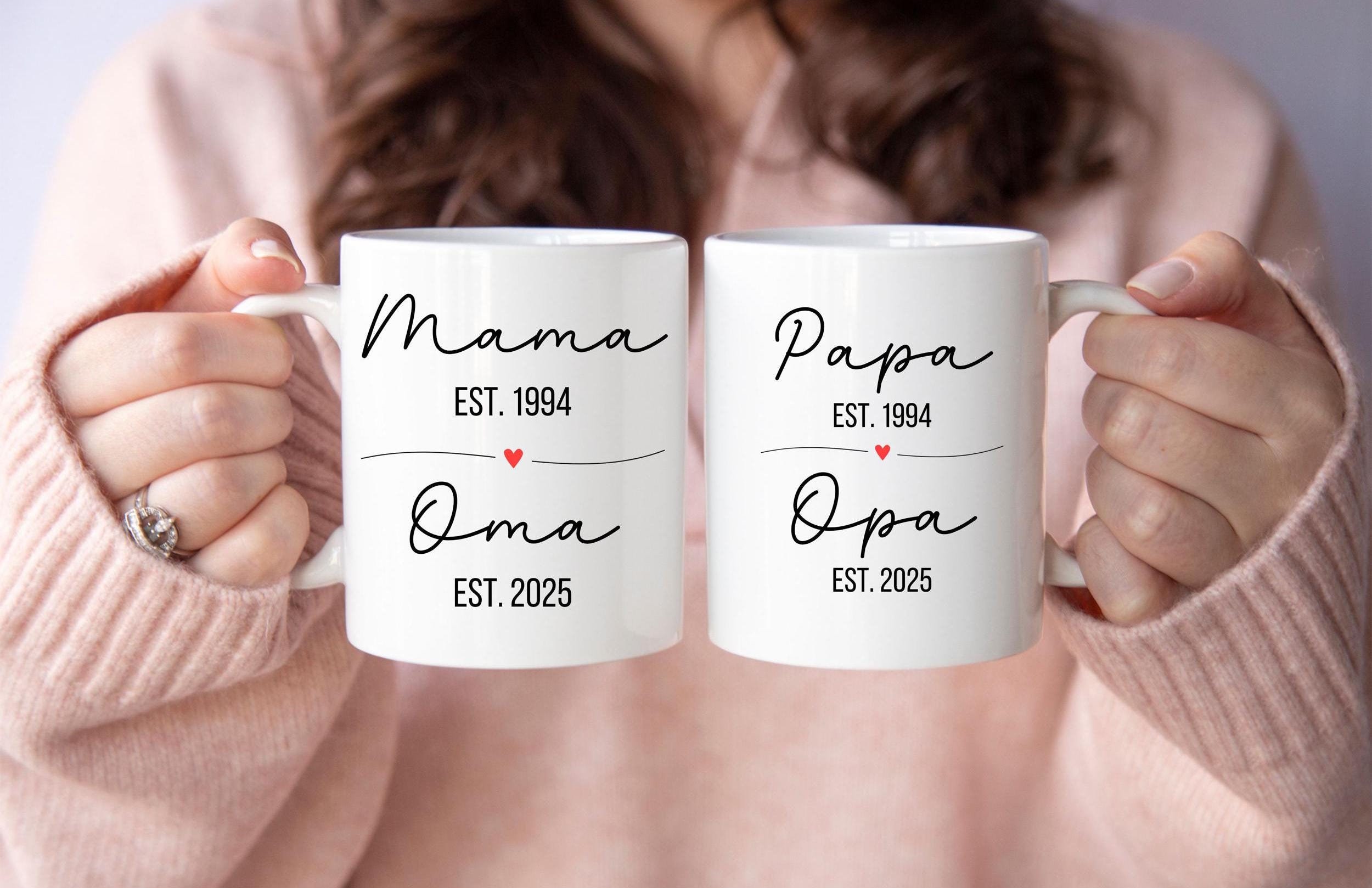Tazza che annuncia la gravidanza 2025, tazza della nonna personalizzata, sarai il regalo della nonna, futura nonna, sarai nonna e nonno