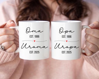 Geschenk-Tasse "Du Wirst Oma 2026" – Mit Ladebalken-Motiv, Rot, Spülmaschinengeeignet