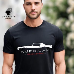 Inspired by the Pontiac Firebird & Pontiac GTO Classic Muscle Car Tshirt  | Vintage Car Lover Short Sleeve | Retro Race Car Apparel Gift.