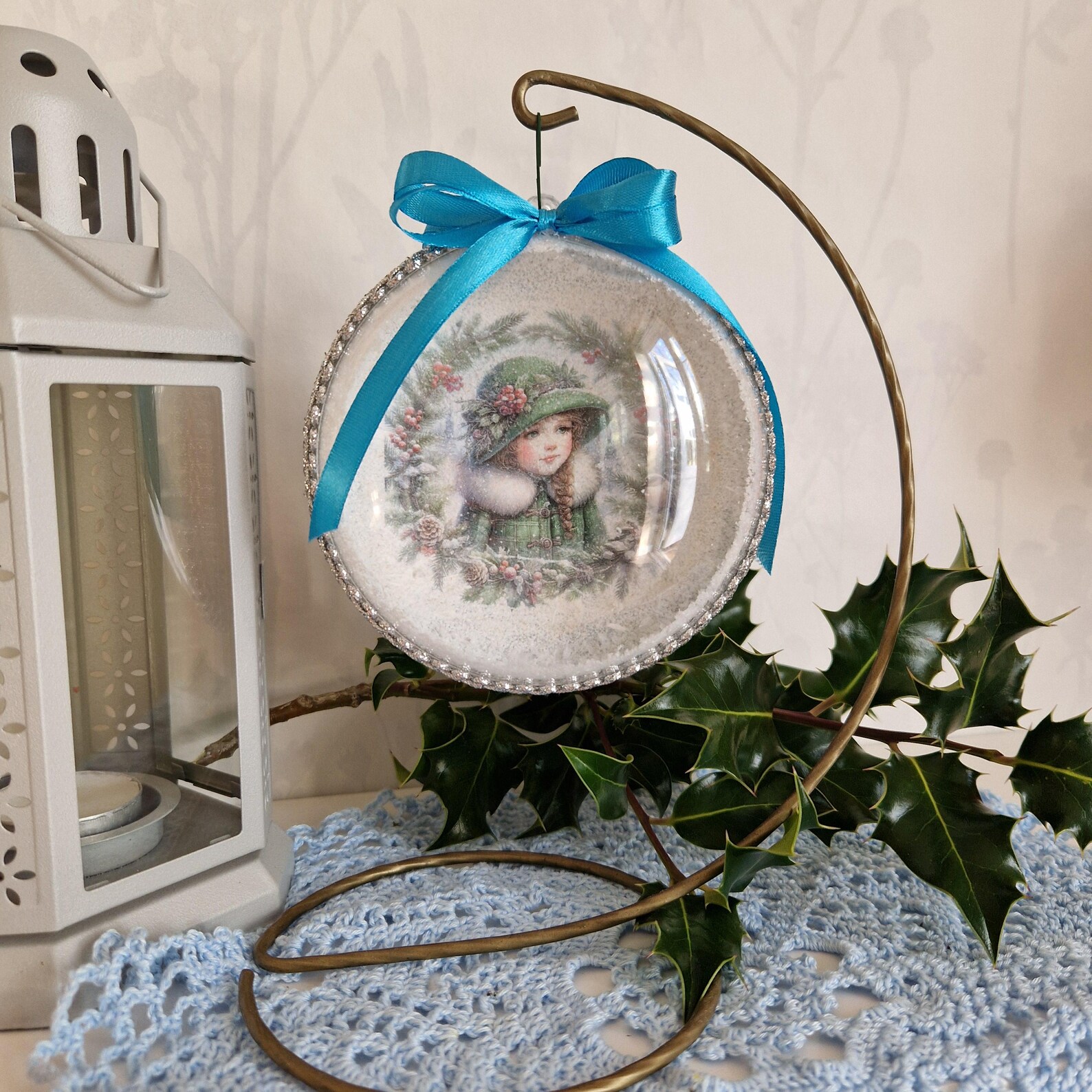 Christmas Baubles Set, Christmas Tree Decoration, Handmade Winter Scene ...