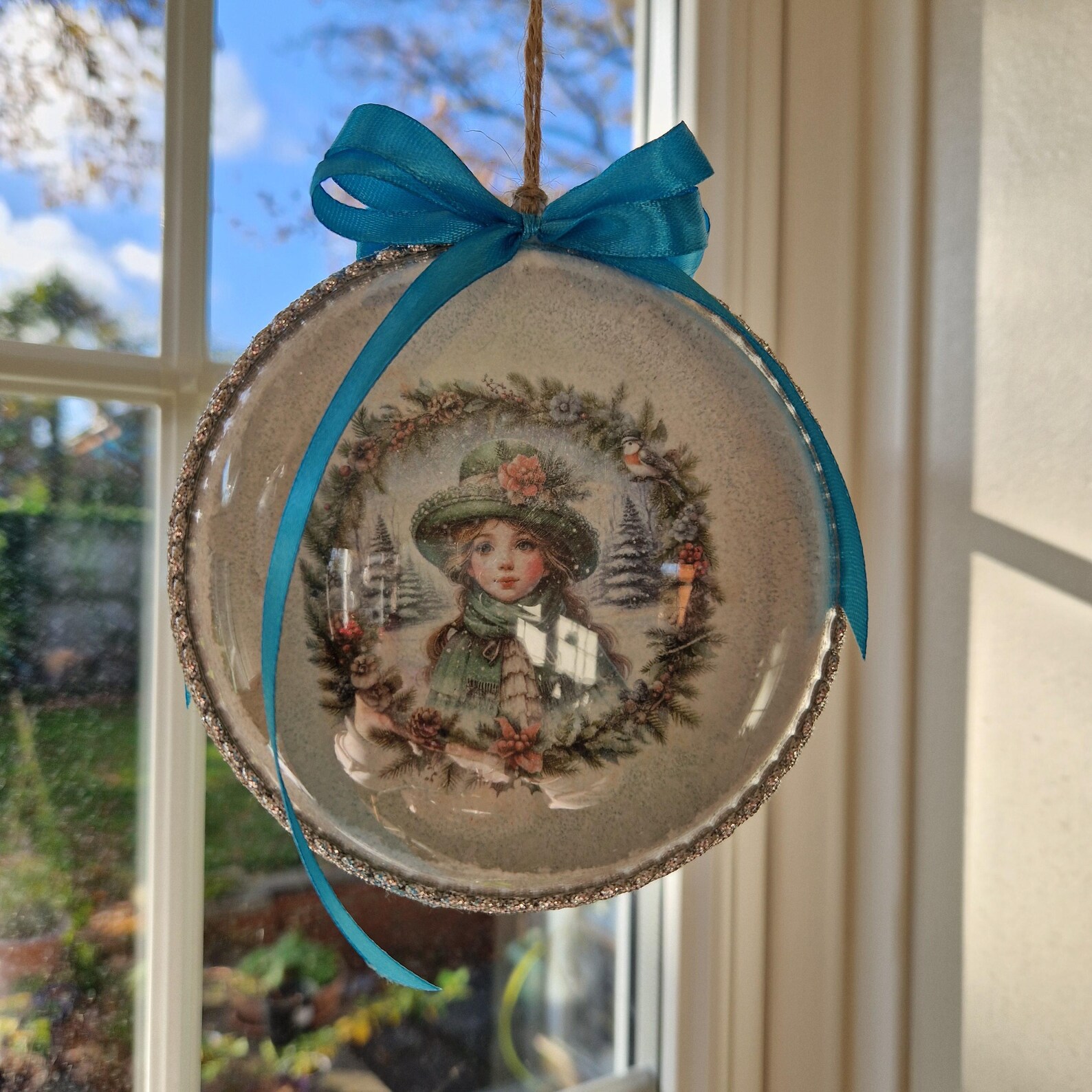 Christmas Baubles Set, Christmas Tree Decoration, Handmade Winter Scene ...