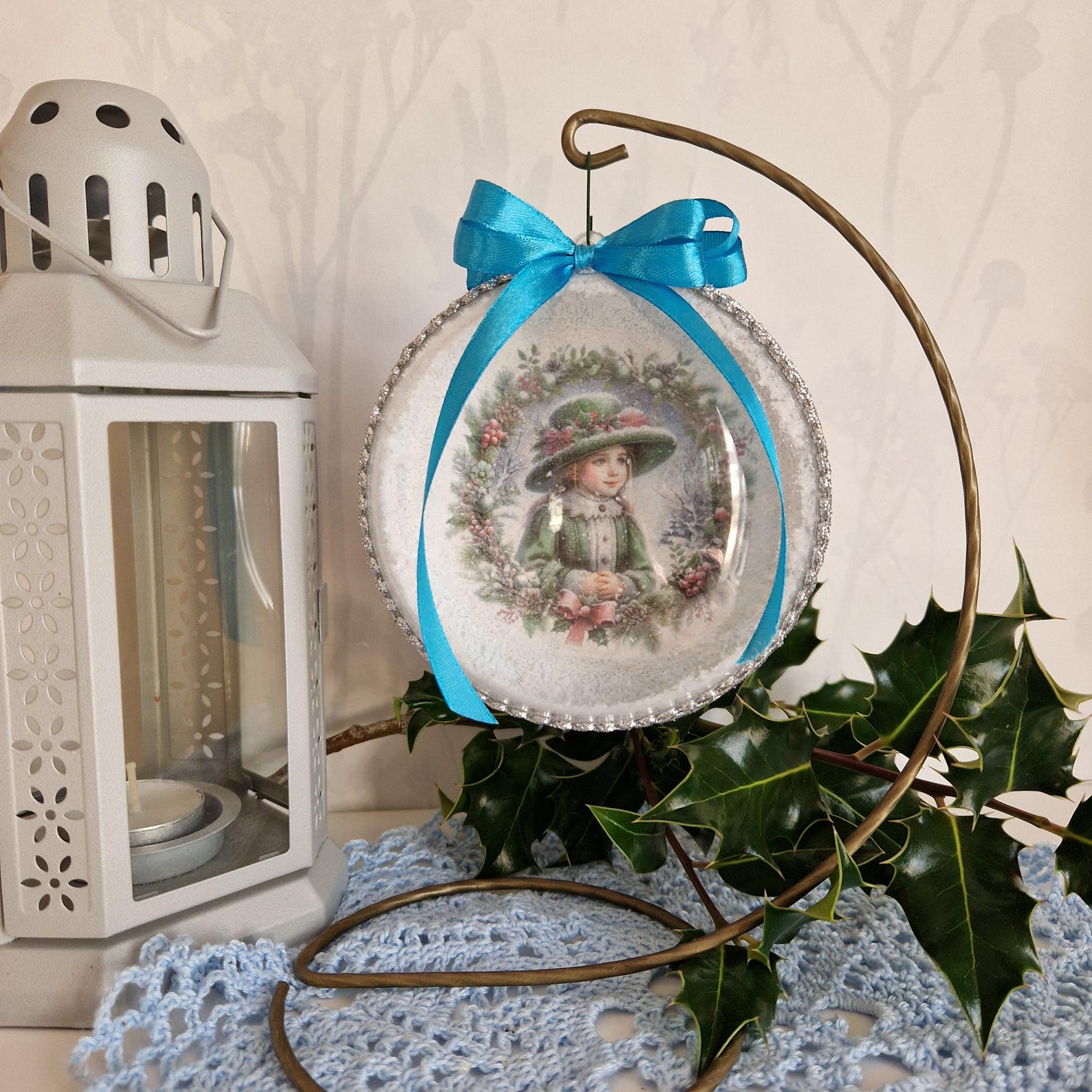 Christmas Baubles Set, Christmas Tree Decoration, Handmade Winter Scene ...