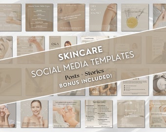 Hautpflege Instagram Vorlagen | Kosmetikerin Vorlage | Hautpflege Social Media Posts | Hautpflege-Bundle | Hautpflege Coach | Hautärztin