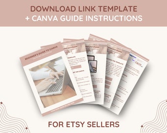 Product Link Template for Etsy Sellers | Download Link Template | Product Listing Links | Canva Guide Instructions | Etsy Shop Kit