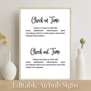 Znaki Airbnb | Gospodarz Airbnb | Znaki VRBO | Zasady domu | Znak Wi-Fi | Znaki nieruchomości wynajmowanych | Szablon Airbnb Canva | Znak Check-out