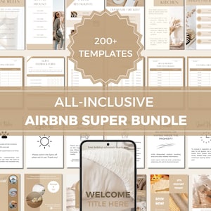 Airbnb Host Bundle | Airbnb Welcome Book Template | Airbnb Signs | Airbnb Cleaning Checklist | Digital Welcome Book | Welcome Packet | VRBO
