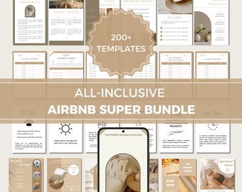 Airbnb Host Bundle | Airbnb Welcome Book Template | Airbnb Signs | Airbnb Cleaning Checklist | Digital Welcome Book | Welcome Packet | VRBO