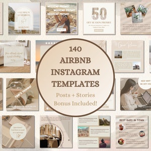 Instagram modèle Airbnb | Modèle Instagram de location de vacances | Modèle VRBO de médias sociaux modifiable | Publications Instagram de location à court terme