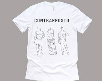 Contrapposto Shirt, Venus de Milo, David, Art History tshirt, Greek art, Gift for Artist, Gift for Art Lover, Art T-shirt, Aesthetic shirt