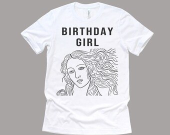 Birth of Venus, Botticelli Painting, Birthday Girl, Art History tshirt, Gift for Artist, Gift for Art Lover, Art T-shirt, Aesthetic shirt